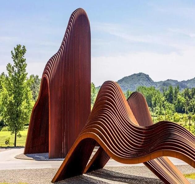 崂山锈钢板造型
